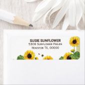 Zonnebloemen Biertuin Etiket (Insitu)