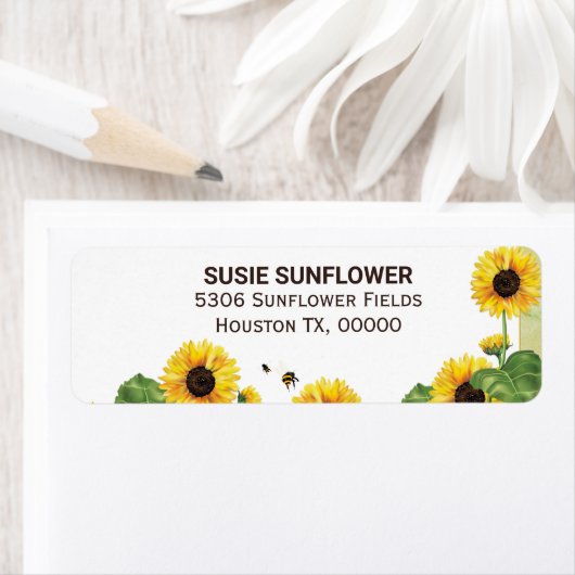 Zonnebloemen Biertuin Etiket (Insitu)