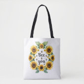Zonnebloemen bij u Inspirerend Motivatie Tote Bag (Voorkant)