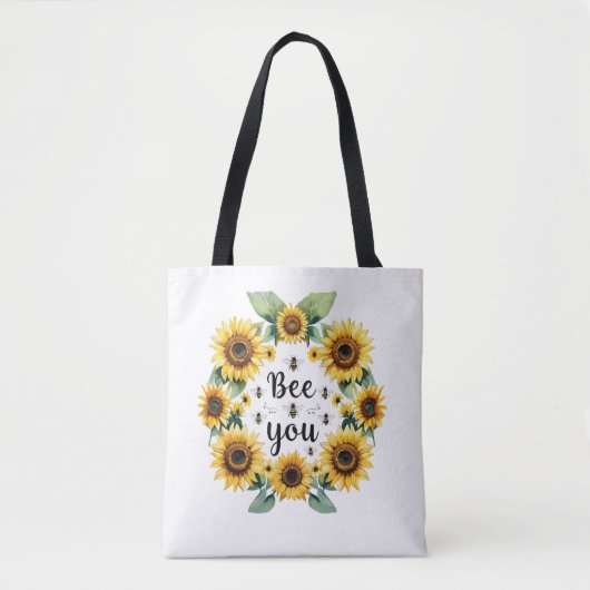 Zonnebloemen bij u Inspirerend Motivatie Tote Bag (Voorkant)