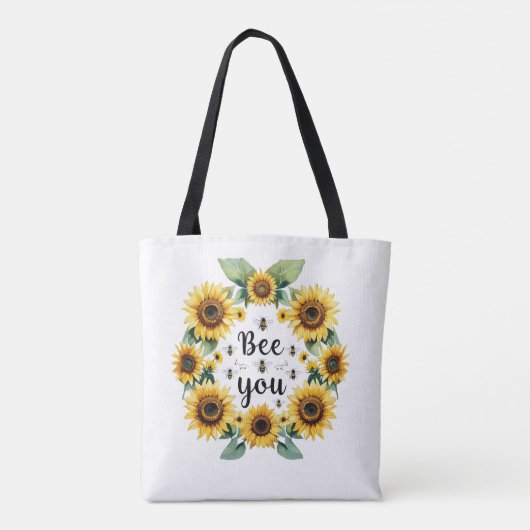 Zonnebloemen bij u Inspirerend Motivatie Tote Bag (Achterkant)