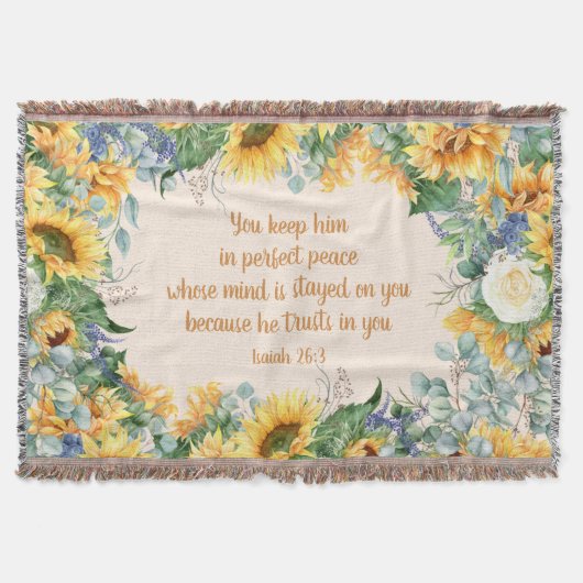 Zonnebloemen Bijbel houden perfecte vrede Deken (Voorkant)