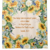 Zonnebloemen Bijbel houden perfecte vrede Douchegordijn (Voorkant)