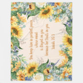 Zonnebloemen Bijbel houden perfecte vrede Fleece Deken (Voorkant)