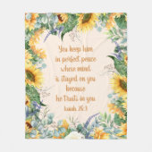 Zonnebloemen Bijbel houden perfecte vrede Fleece Deken (Voorkant)