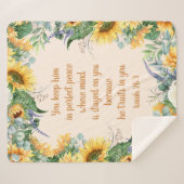 Zonnebloemen Bijbel houden perfecte vrede Sherpa Deken (Voorkant (horizontaal))