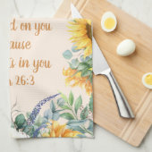 Zonnebloemen Bijbel houden perfecte vrede Theedoek (Quarter Fold)