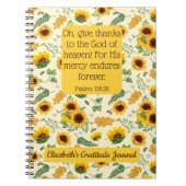 Zonnebloemen Bijbel Verse Christelijke Gift Notitieboek (Voorkant)