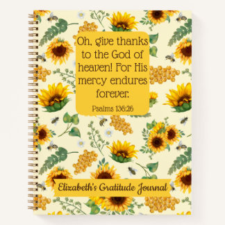 Zonnebloemen Bijbel Verse Christelijke Gift Notitieboek