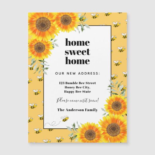 Zonnebloemen bijen nieuwe woning (Voorkant)