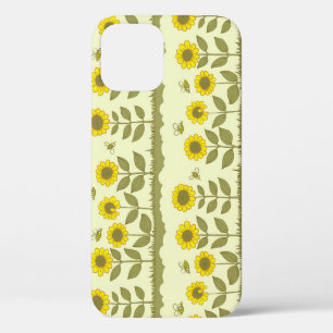 Zonnebloemen, bijen, schattig naadloos patroon. Case-Mate iPhone case