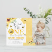 Zonnebloemen Bijen thema Eerste Bijendag Verjaarda Kaart (Staand voorkant)