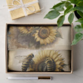 Zonnebloemen bijen tissuepapier (Geschenk)