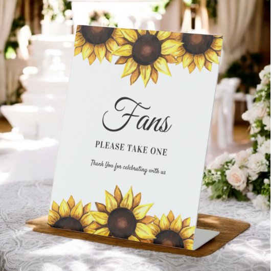 Zonnebloemen Bindende Floral Pedestal Sign Reclamebord Met Voetstuk