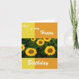 Zonnebloemen - Birthday Kaart