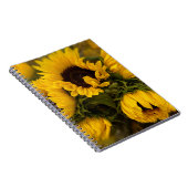 Zonnebloemen Blauw Notitieboek (Rechterzijde)
