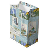 Zonnebloemen Blauwe Bloemen Dragonfly Butterfly Ga Medium Cadeauzakje (Voorkant Gekanteld)