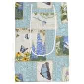 Zonnebloemen Blauwe Bloemen Dragonfly Butterfly Ga Medium Cadeauzakje (Achterkant)