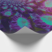 Zonnebloemen Blauwgroen Paarse ontkoppeling van Ab Cadeaupapier (Hoek)