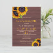 Zonnebloemen blazen herfstbos in de herfst kaart (Staand voorkant)