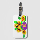 Zonnebloemen blijdschap bagagelabel (Voorkant (verticaal))