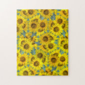 Zonnebloemen -  blik legpuzzel (Verticaal)