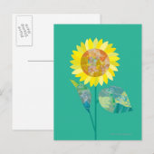 Zonnebloemen bloeien briefkaart (Voorkant / Achterkant)