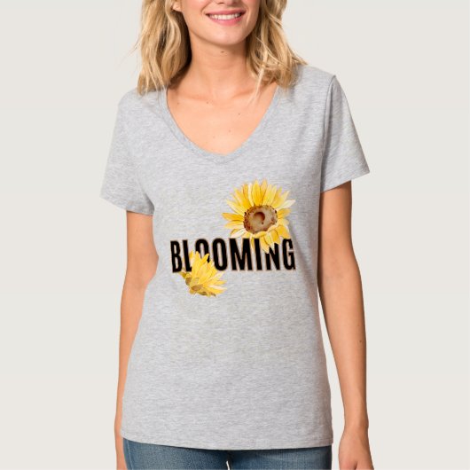 Zonnebloemen bloeien t-shirt (Voorkant)