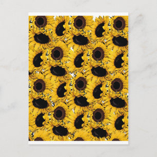 zonnebloemen bloemblaadjes zwemmen duiken zee natu briefkaart
