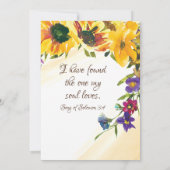 Zonnebloemen Bloembloemen Christelijke bruiloft Kaart (Achterkant)