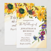 Zonnebloemen Bloembloemen Christelijke bruiloft Kaart (Voorkant / Achterkant)