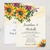 Zonnebloemen Bloembloemen Christelijke bruiloft Kaart (Voorkant / Achterkant)