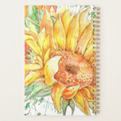Zonnebloemen Bloemen Boho Jaarlijks Maandelijks Pl Planner (Achterkant)