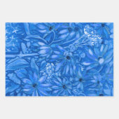 Zonnebloemen bloemen Florenz Art Yellow Blue Red Inpakpapier Vel (Voorkant 2)