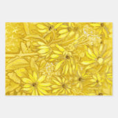 Zonnebloemen bloemen Florenz Art Yellow Blue Red Inpakpapier Vel (Voorkant)