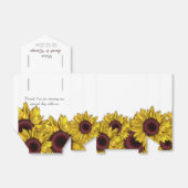 Zonnebloemen Bloemen Gepersonaliseerde bruiloft gu Bedankdoosjes (Uitgevouwen)