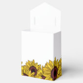 Zonnebloemen Bloemen Gepersonaliseerde bruiloft gu Bedankdoosjes (Geopend)