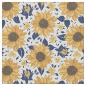 Zonnebloemen bloemen stof (Close Up)