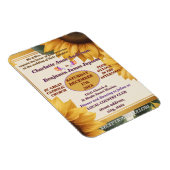 Zonnebloemen bloemenbruiloft magneet (Rechterzijde)