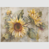  ZONNEBLOEMEN BLOEMENDECOUPAGE TISSUEPAPIER (Voorkant)