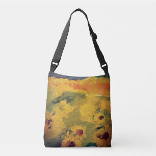 Zonnebloemen, bloemenschilderij Tas
