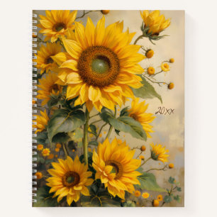 Zonnebloemen Bloemenspiral Journal Botanisch Notitieboek