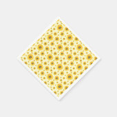 Zonnebloemen Bloempatroon in Waterverf Servet (Hoek)