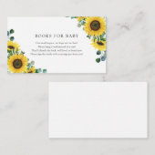 Zonnebloemen Boeken voor Baby insert kaart (Voorkant / Achterkant)