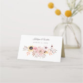 Zonnebloemen Boeket Bruiloft Plaatskaartjes (Achterkant)