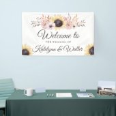 Zonnebloemen Boeket Bruiloft Welkomstbanner Spandoek (Beurs)
