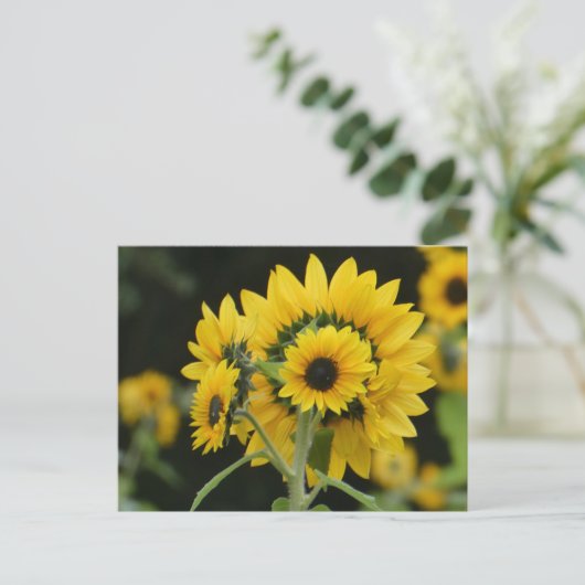 Zonnebloemen Boeket DIY Briefkaart (Staand voorkant)