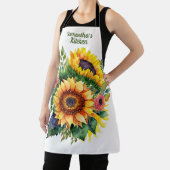 Zonnebloemen boeket - Frans land gepersonaliseerd Schort (Insitu)