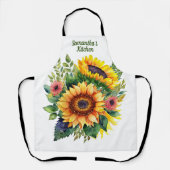 Zonnebloemen boeket - Frans land gepersonaliseerd Schort (Voorkant)