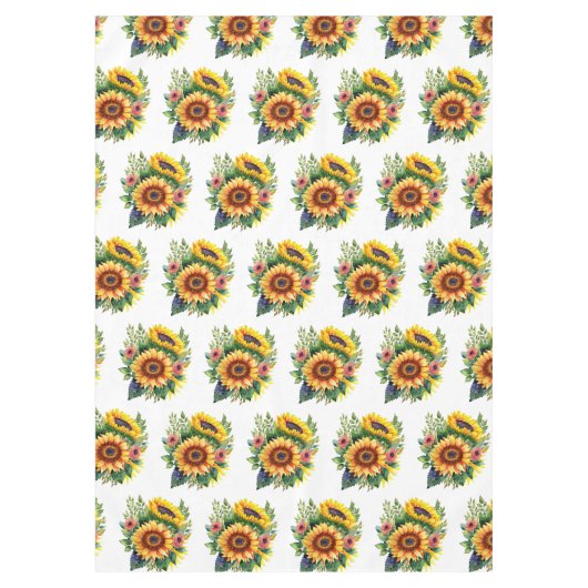 Zonnebloemen Boeket - Frans land Home Decor Tafelkleed (Voorkant)